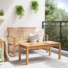vidaXL Garden Sofa Set 2 pcs Natural Solid teak wood