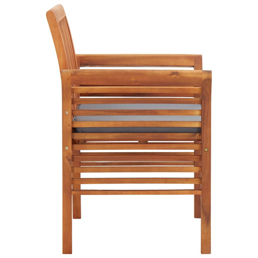 vidaXL Garden Dining Chair with Cushion Solid Acacia Wood
