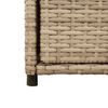 vidaXL Garden Storage Cabinet Beige 55x55x111 cm Poly Rattan