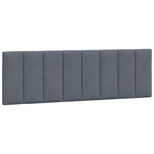 vidaXL Headboard Cushion "Hanko" Dark Grey 153 cm Velvet