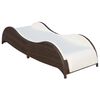 vidaXL Sun Lounger with Cushion Poly Rattan Brown