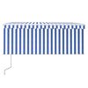vidaXL Automatic Retractable Awning with Blind 3x2.5m Blue&White