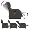 vidaXL Electric Stand up Massage Recliner Chair Dark Grey Microfibre Fabric