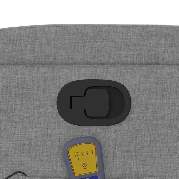 vidaXL Stand up Massage Recliner Chair Light Grey Fabric