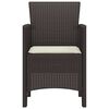 vidaXL Garden Chair 2 pcs Brown 53 x 49 x 85 cm PP