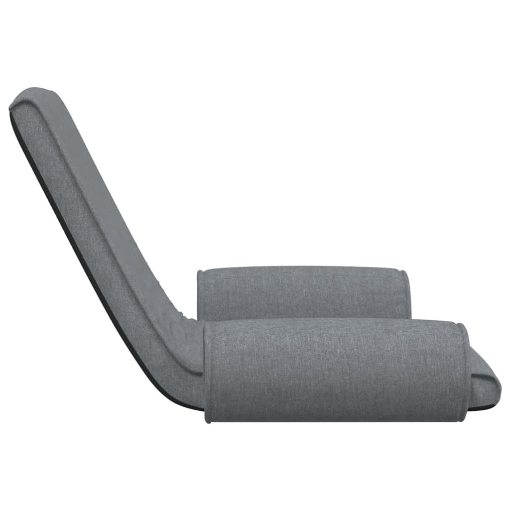 vidaXL Folding Floor Chair Light Grey Fabric