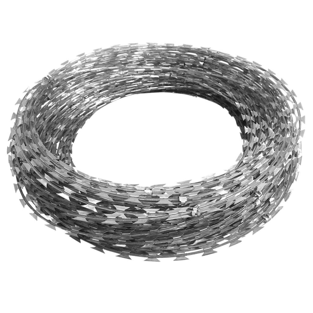 vidaXL Clipped Concertina Razor Wire Galvanised Steel 300 m