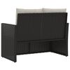vidaXL Garden Bench with Cushions Black 105 cm Poly Rattan