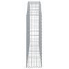 vidaXL Arched Gabion Basket 200x30x100/120 cm Galvanised Iron