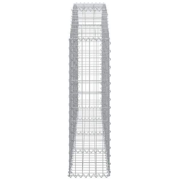 vidaXL Arched Gabion Basket 200x30x100/120 cm Galvanised Iron