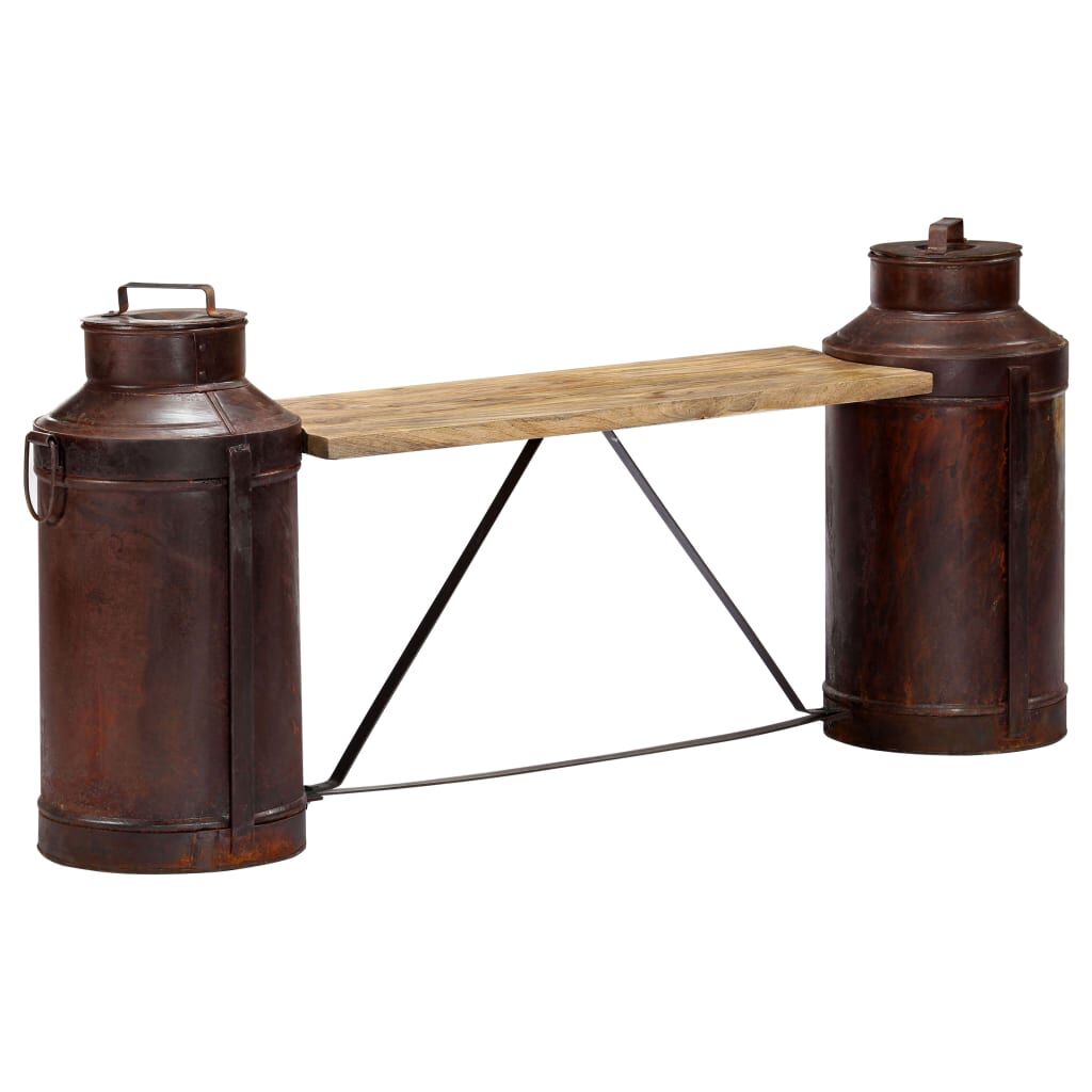 vidaXL Milk Bottle Bench 150x33x64 cm Solid Mango Wood