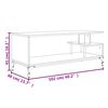 vidaXL TV Cabinet Smoked Oak 102x40x41 cm Engineered Wood and Powder-coated Steel