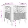 vidaXL Garden Planter with Pegs Brown 43.5x43.5x43.5 cm PP