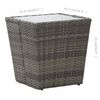 vidaXL 3 Piece Garden Bistro Set Poly Rattan and Glass Grey