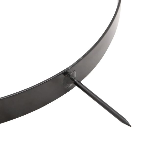 vidaXL Garden Lawn Roller Pull with Aerator Clamps Black 42 L Iron and Steel