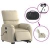 vidaXL Electric Stand up Massage Recliner Chair Cream Faux Leather