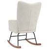 vidaXL Rocking Chair Cream White Velvet