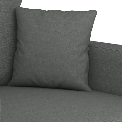 vidaXL 2 Piece Sofa Set with Cushions Dark Grey Fabric