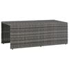 vidaXL 6 Piece Garden Lounge Set with Cushions Poly Rattan Grey