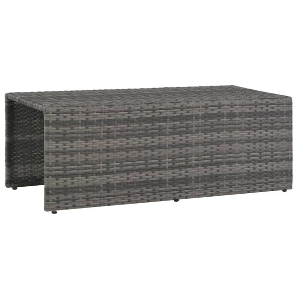 vidaXL 6 Piece Garden Lounge Set with Cushions Poly Rattan Grey