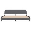vidaXL Bed Frame "Dover" Dark Grey 193x203 cm Velvet