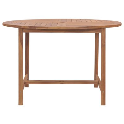 vidaXL Garden Dining Table Ø110x75 cm Solid Wood Teak