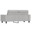 vidaXL 2-Seater Sofa Light Grey 140 cm Microfibre Fabric