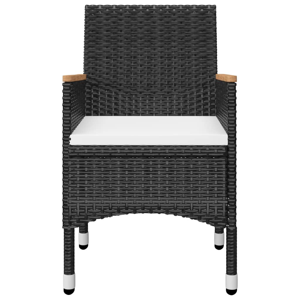 vidaXL 11 Piece Garden Dining Set Black