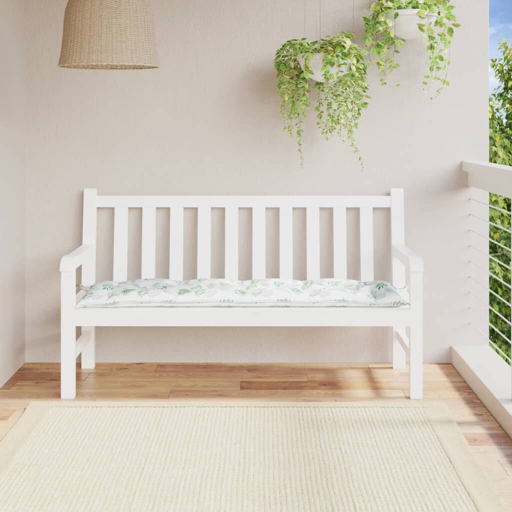 vidaXL Garden Bench Cushion Leaf Pattern 150x50x7 cm Oxford Fabric