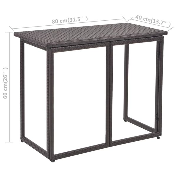 vidaXL 5 Piece Outdoor Dining Set Steel Poly Rattan Brown