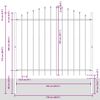 vidaXL Garden Fence 5 pcs Grey 170 x 190 cm Powder-Coated Steel