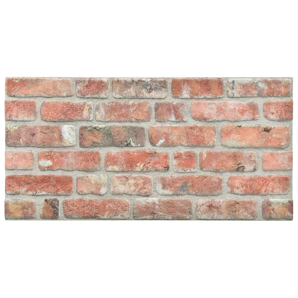 vidaXL 3D Wall Panels with Red Brick Design 10 pcs EPS