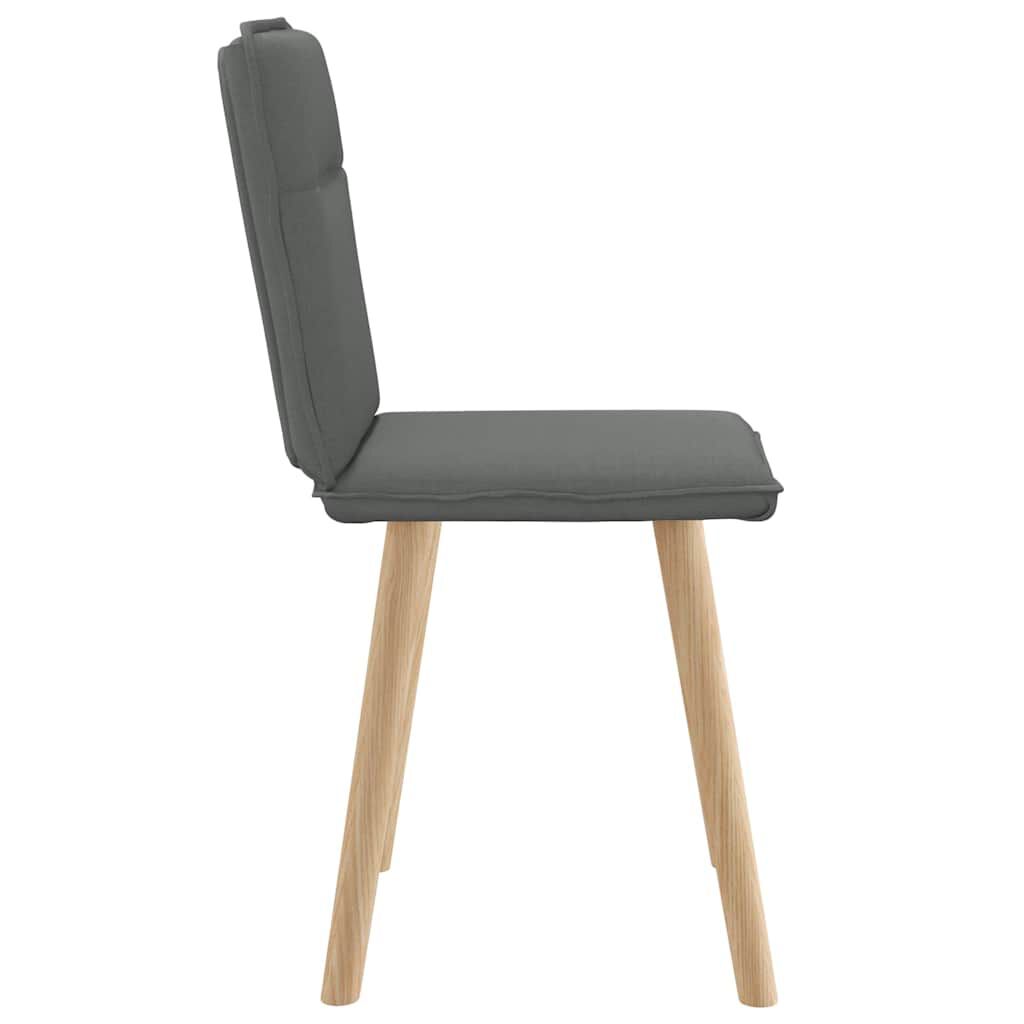 vidaXL Dining Chairs 2 pcs Dark Grey Fabric