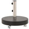 vidaXL Parasol Base Granite 30 kg Round Black