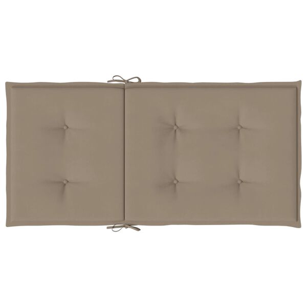 vidaXL Garden Lowback Chair Cushions 4 pcs Taupe 100x50x3 cm Oxford Fabric