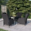 vidaXL 5 Piece Garden Dining Set Dark Grey