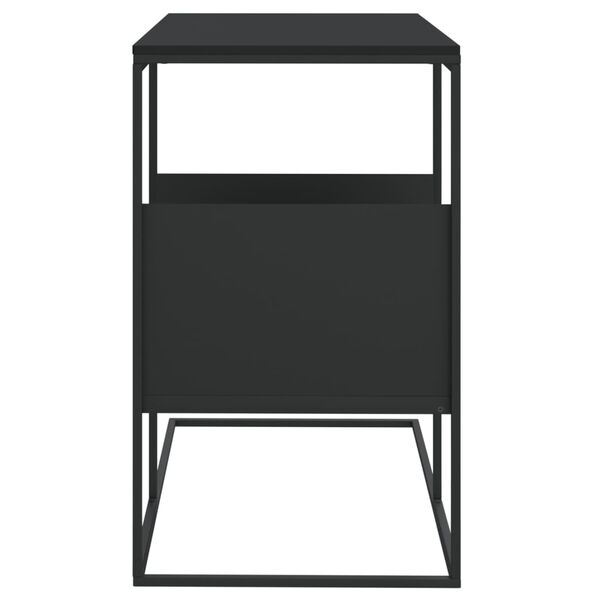 vidaXL Side Table Black 55x36x59.5 cm Engineered Wood