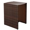 vidaXL 3 Piece Bistro Set with Cushions Poly Rattan Brown