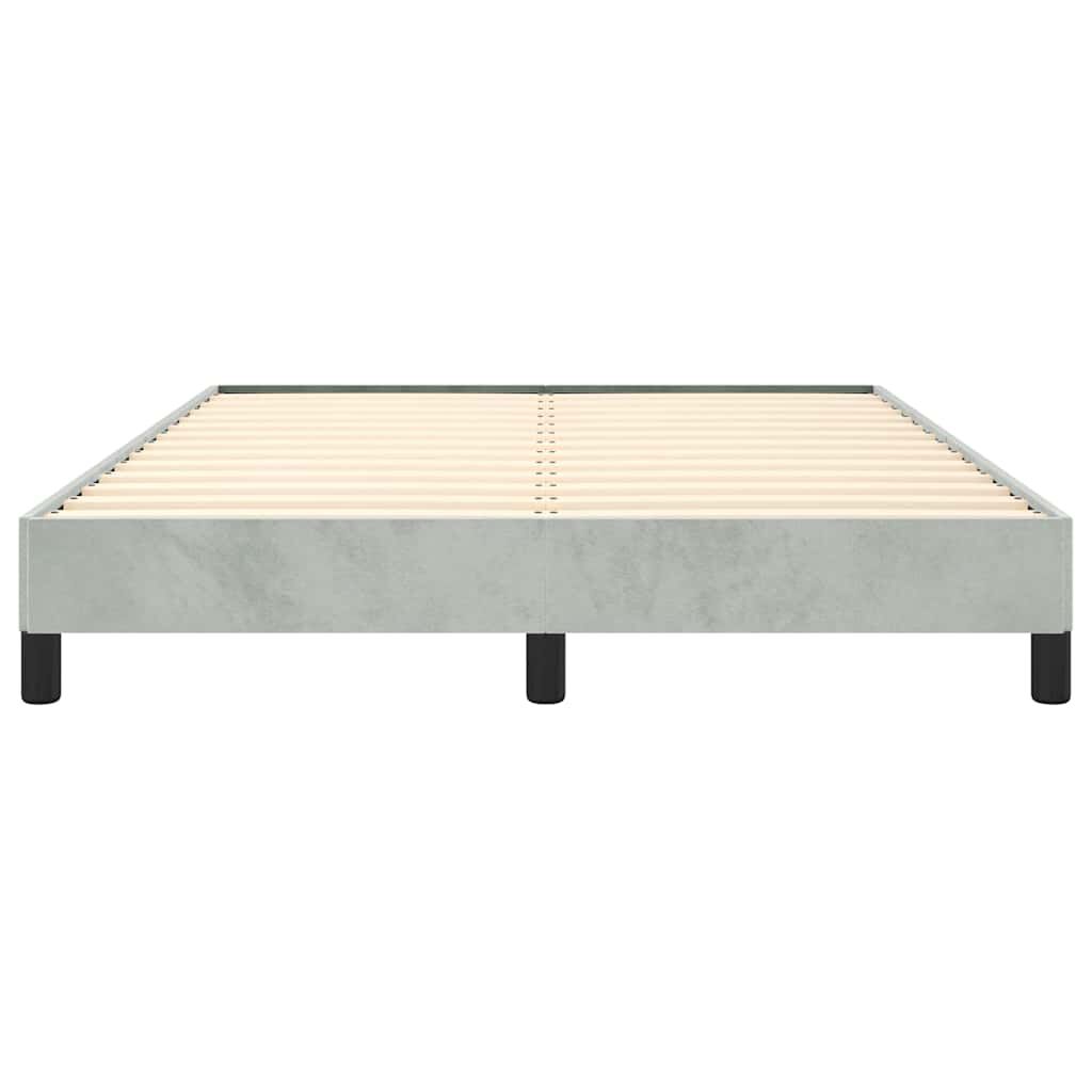 vidaXL Bed Frame without Mattress Light Grey 137x190 cm Full Velvet