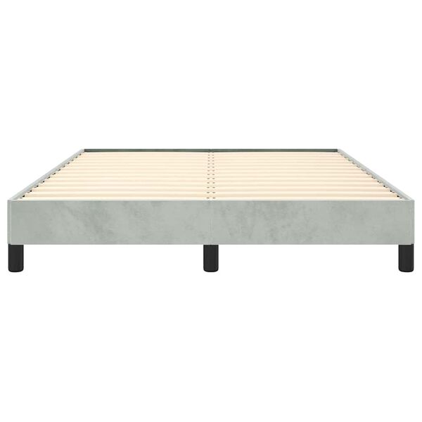 vidaXL Bed Frame without Mattress Light Grey 137x190 cm Full Velvet