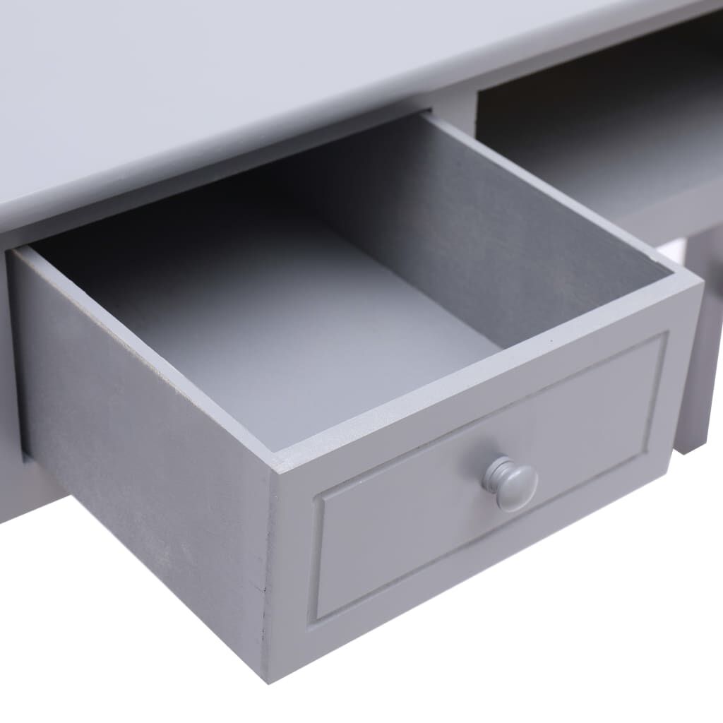 vidaXL Writing Desk Grey 110x45x76 cm Wood
