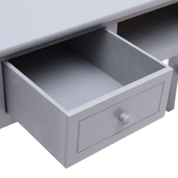 vidaXL Writing Desk Grey 110x45x76 cm Wood
