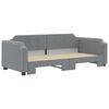 vidaXL Daybed with Trundle without Mattress Light Grey 100x190 cm