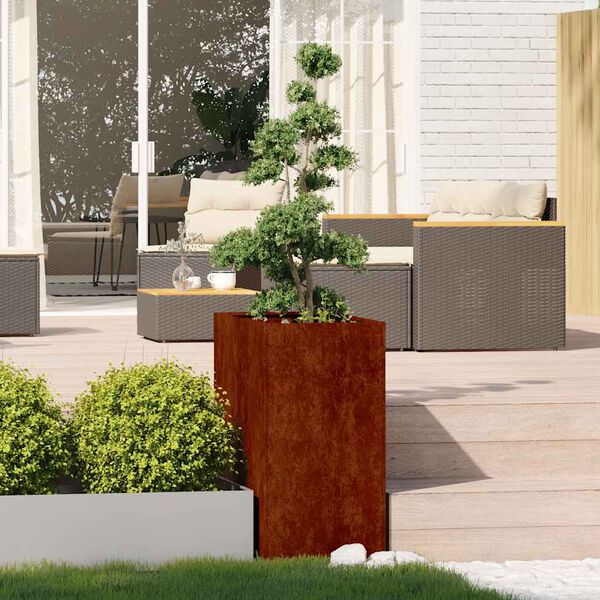 vidaXL Planter Rusty 40x80x80 cm Weathering Steel