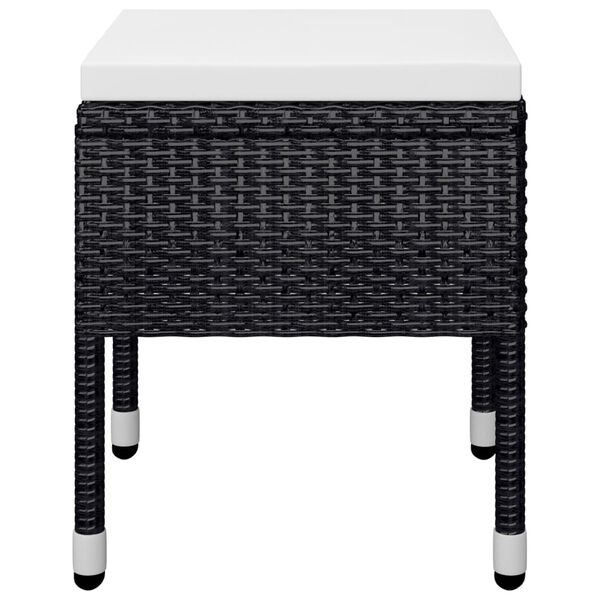 vidaXL 7 Piece Garden Dining Set Black