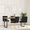 vidaXL Dining Chairs 4 pcs Black Fabric