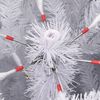vidaXL Artificial Hinged Christmas Tree with Stand White 210 cm