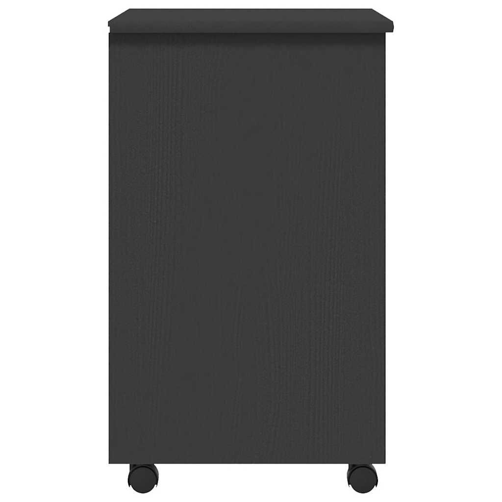 vidaXL Rolling Cabinet with Drawers MOSS Grey Solid Wood Pine