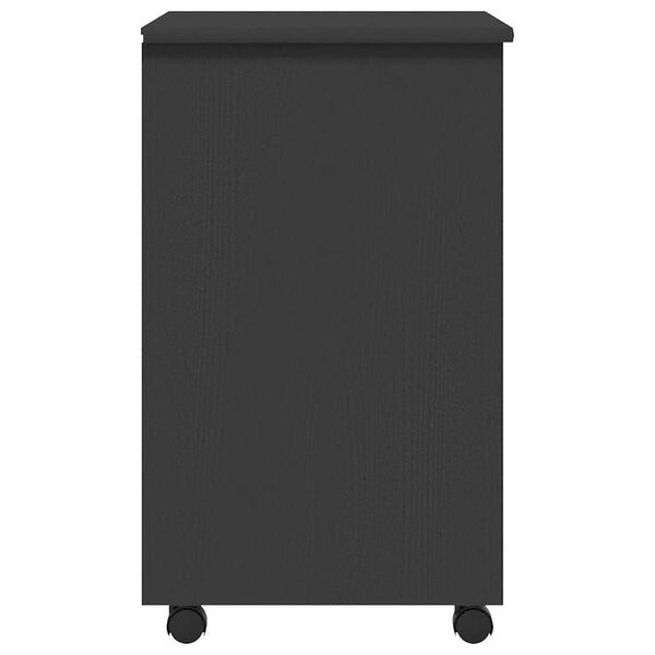 vidaXL Rolling Cabinet with Drawers MOSS Grey Solid Wood Pine