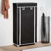 Fabric Shoe Cabinet with Cover 58 x 28 x 106 cm Black